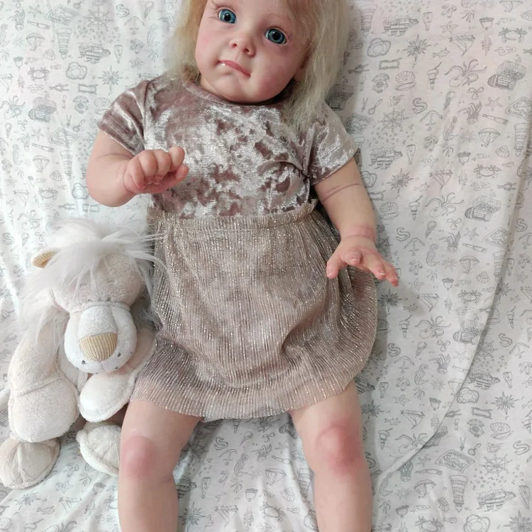 15'' Real Lifelike Reborn Baby Cute Girl Doll Quinn with "Heartbeat" and Coos