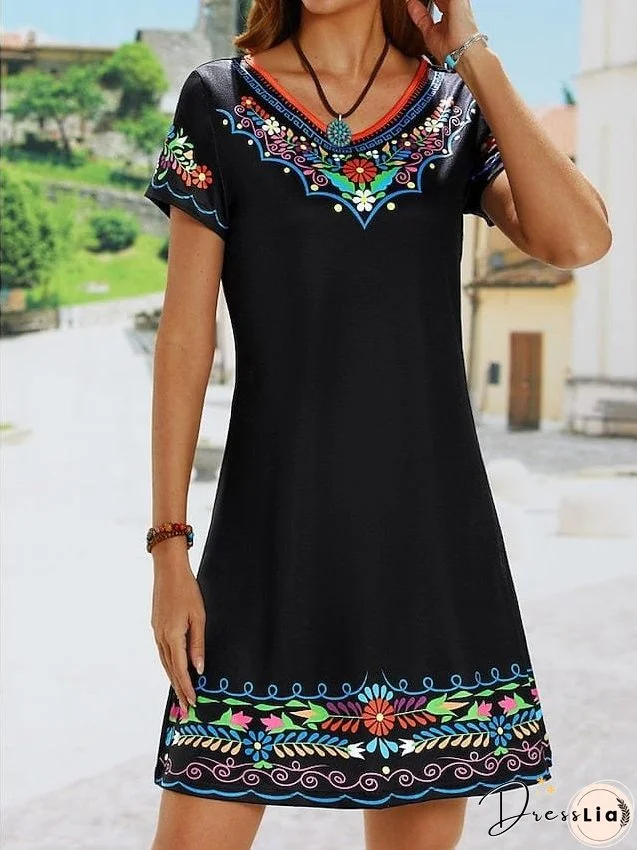 Floral Print Mini Dress for Women