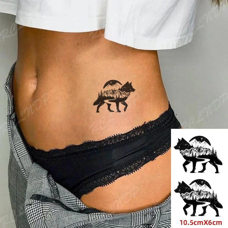 Waterproof Temporary Tattoo Sticker Black and White Fish TaiChi Pattern The Body Art Flash Tatoo Fake Tatto for Woman Men