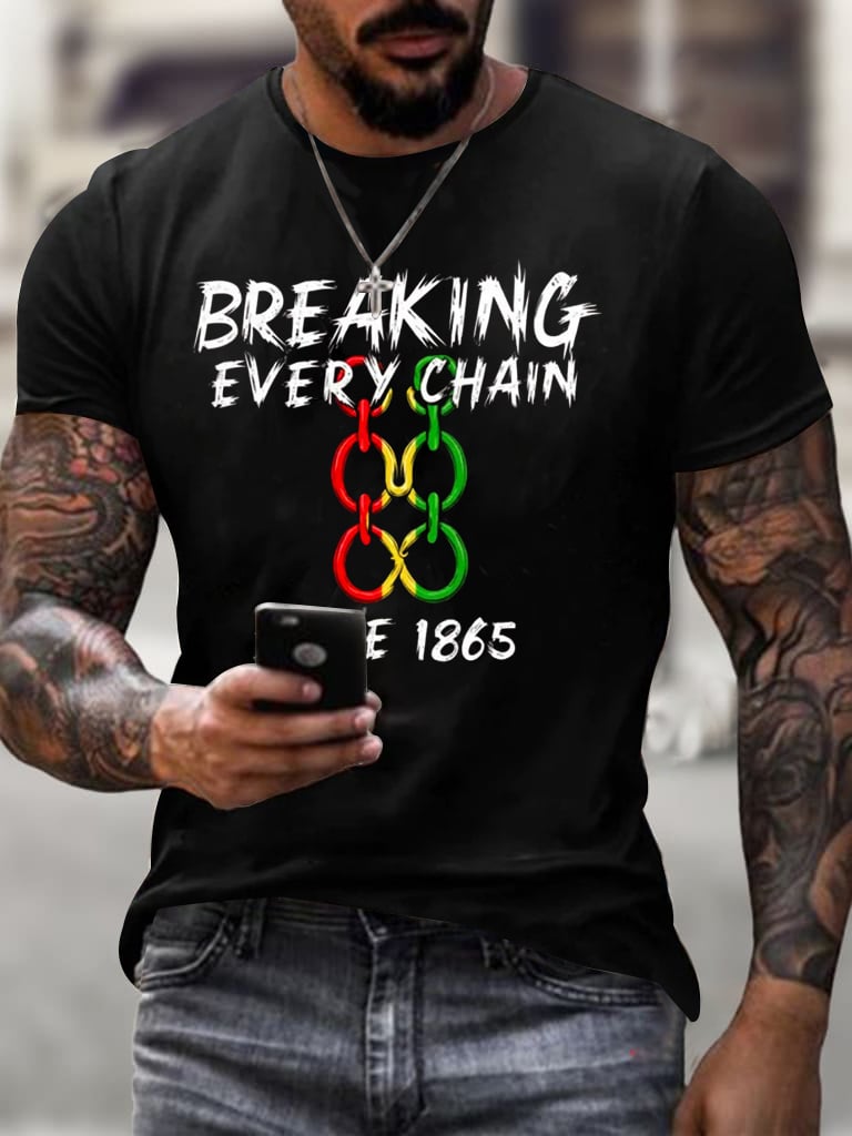 Men'S Juneteenth Print T-Shirt 
