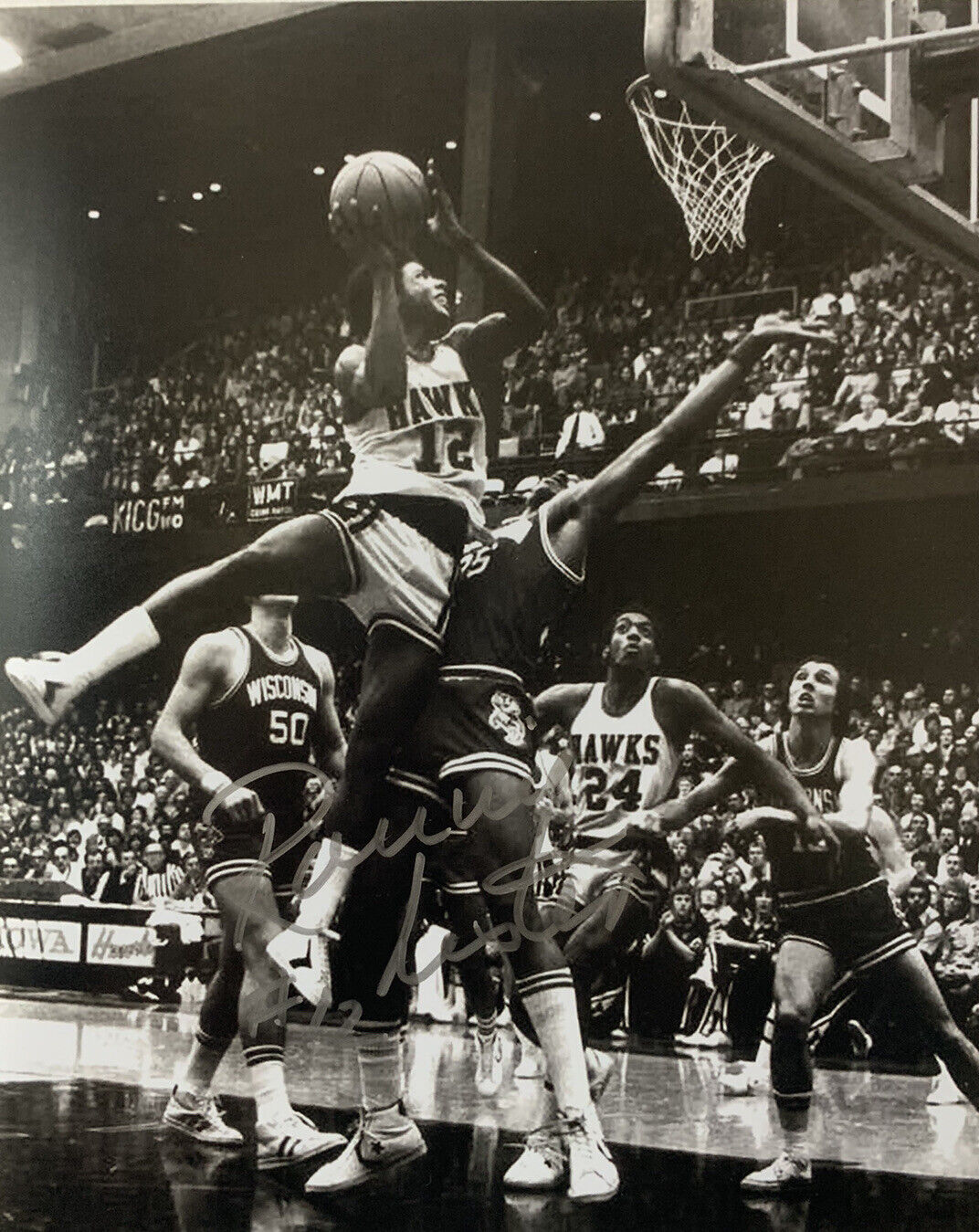 RONNIE LESTER HAND SIGNED 8x10 Photo Poster painting IOWA HAWKEYES BASKETBALL AUTHENTIC AUTO