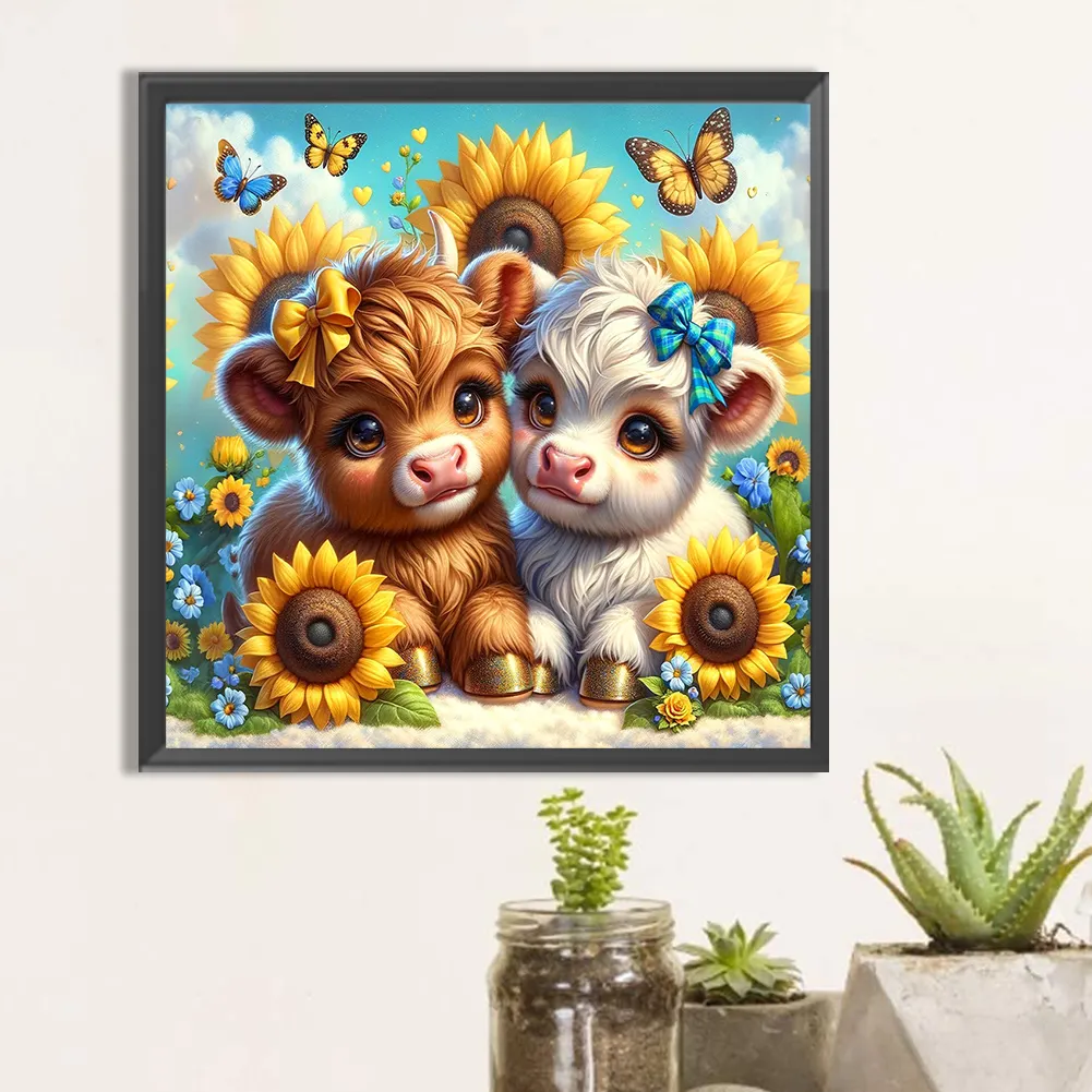 Diamond Painting - Full Round Drill - Cow(Canvas|40*40cm)