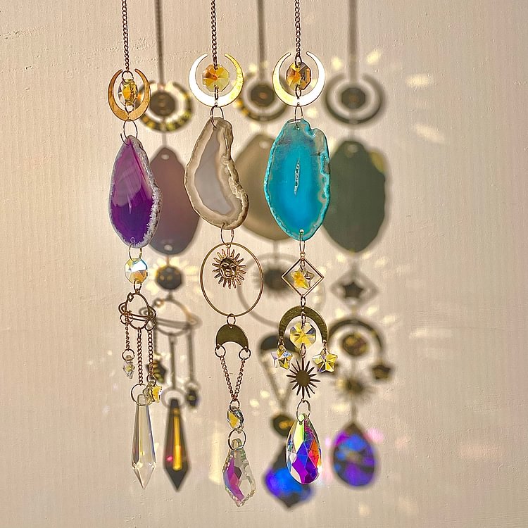 Crystal Agate Slice Sun Catcher