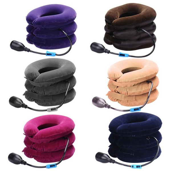 Three Layers Cervical Neck Traction Inflatable Pillow