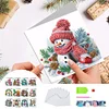 12pcs DIY Diamond Art Greeting Cards Xmas Theme Congratulations Cards & Gifts