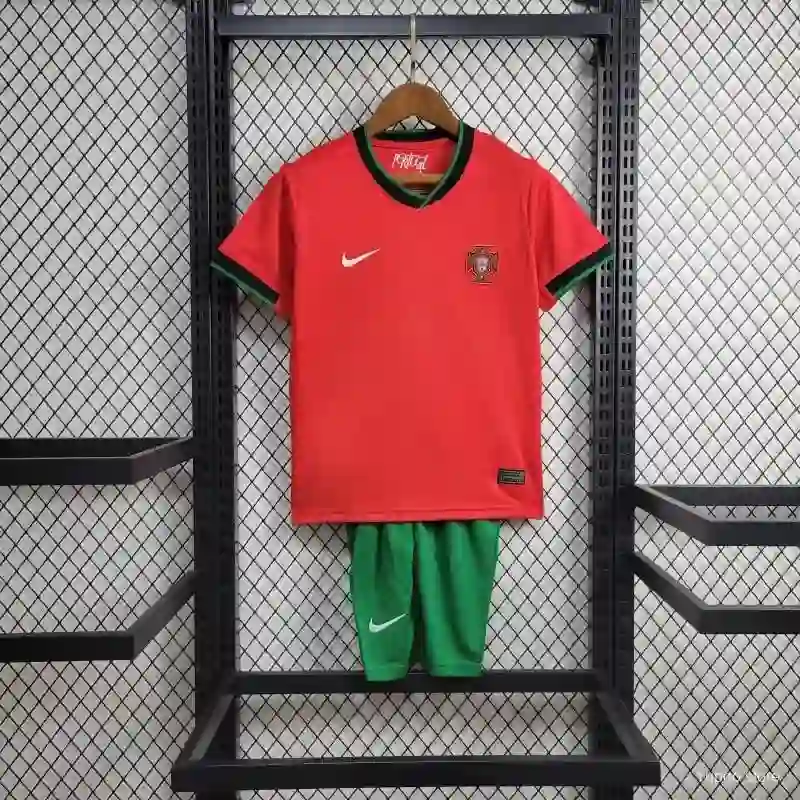 2024 Kids Portugal Soccer Jersey Home