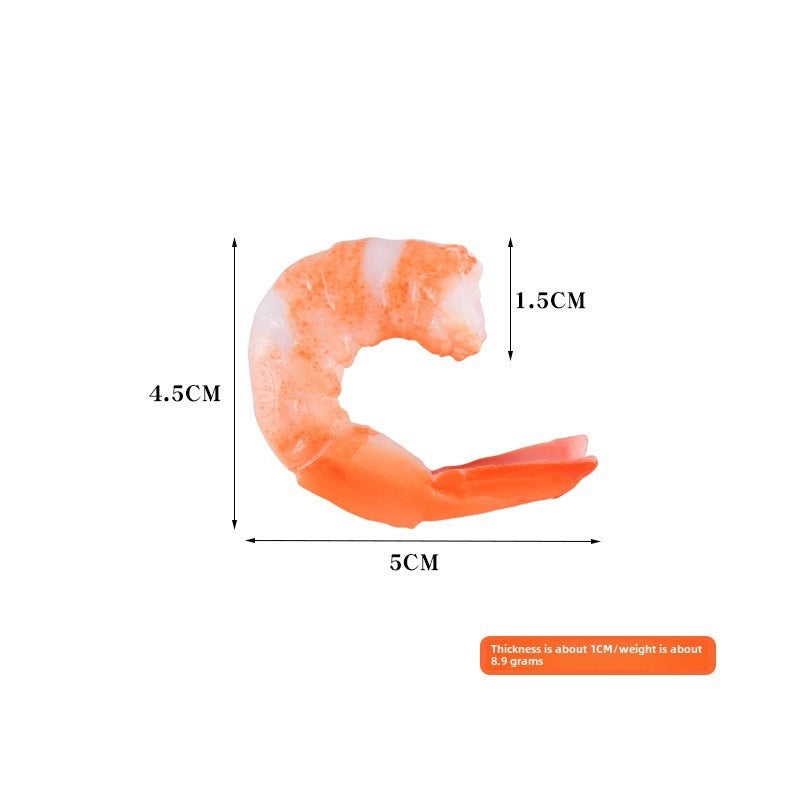 PVC Simulation Shrimp Model Film And Television Shooting Props Restaurant Sample Decoration Fun Simulation Food Shrimp Tail