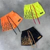 Unisex Flame Print Mesh Fitness Athletic Shorts by Inlyline