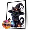 (40*50cm)Halloween Cat - Full Round Drill Diamond Painting