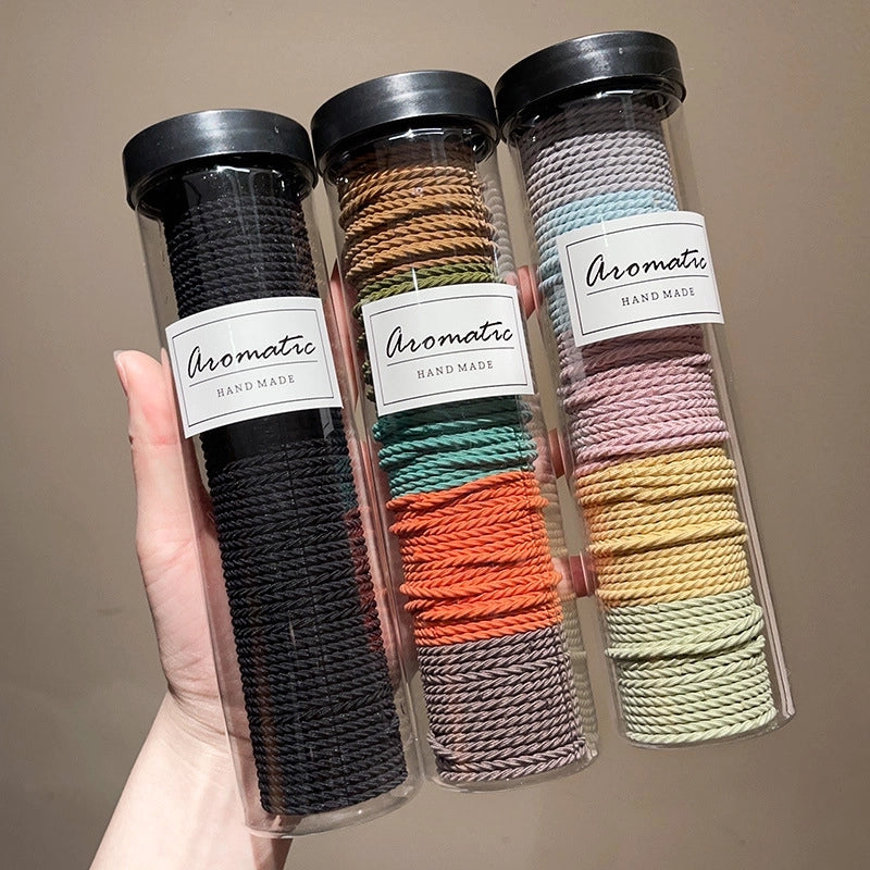 Canned Rubber Band Women’s Tie Head High Elastic Durable Hair Rope Tie Head New Rubber Band High Ponytail Hair Rope Hair Ring