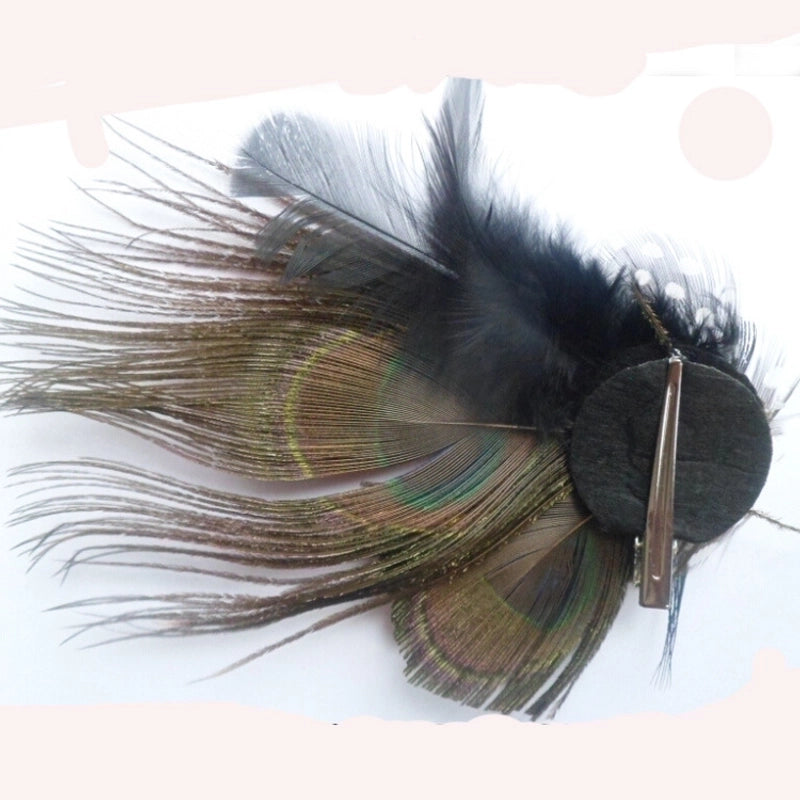 Women’s Classical Lady Peacock Feather Hair Clip