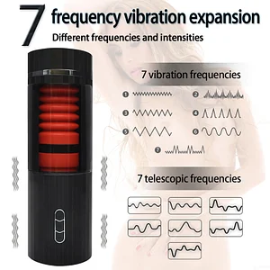 Fully Automatic 7 Telescopic Vibration Intelligent Male Masturbator Cup