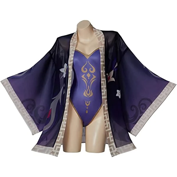 Game Genshin Impact Keqing Beach Swimsuit Cosplay Costume