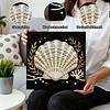 Seashell DIY Pearl Art Diamond Painting Kit for Adult Home Decor 25x25cm With Frame