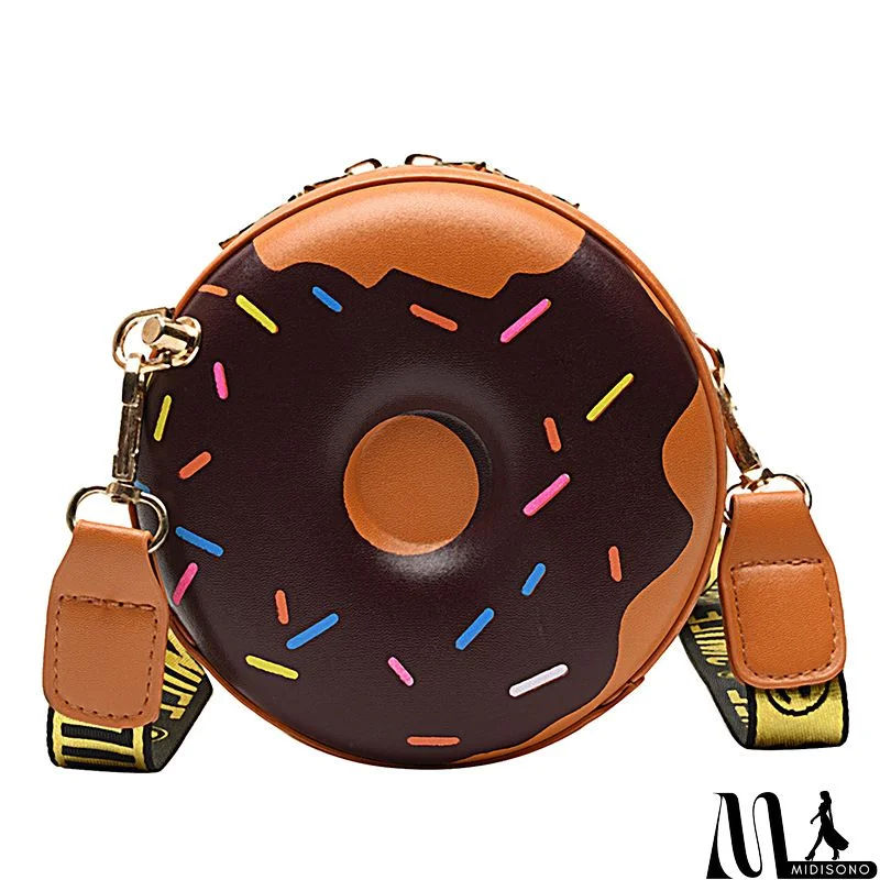 MidiSono - Women Creative Donut Round Crossbody Bag