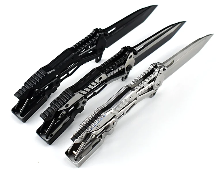 EDC Mechanical Outdoor Camping Picnic Folding Knife 5Cr13Mov Blade Stainless Steel Handle Tactical Survival Pocket Knife