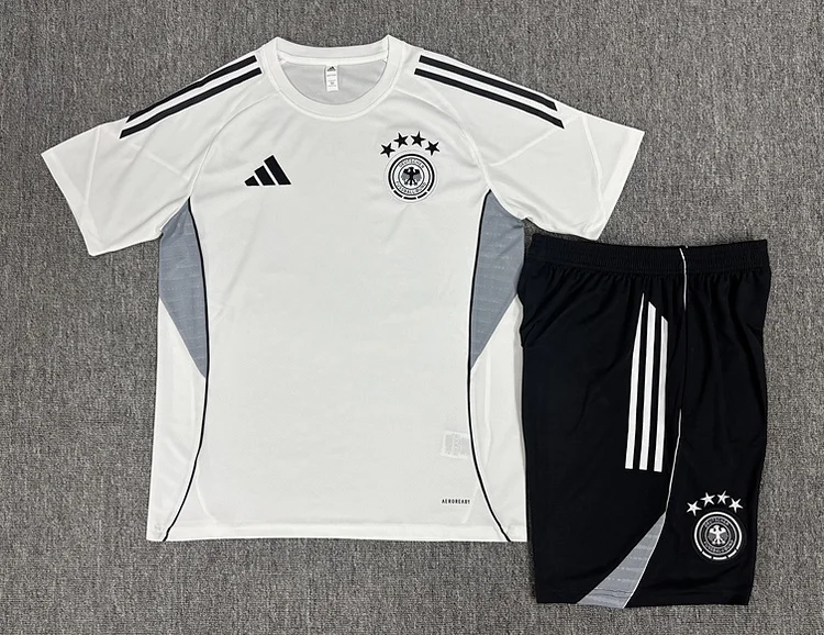 2025-26 Germany White Children's Short-Sleeved Shirt
