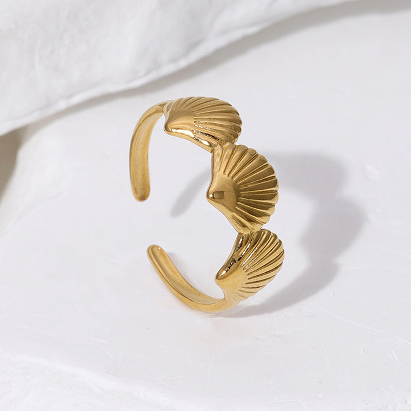 Open Ring Niche Shell Stainless Steel Electroplating Rings