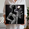 DIY Pearl Painting Silhouette Lady for Home Wall Decor with Frame(30*30cm)