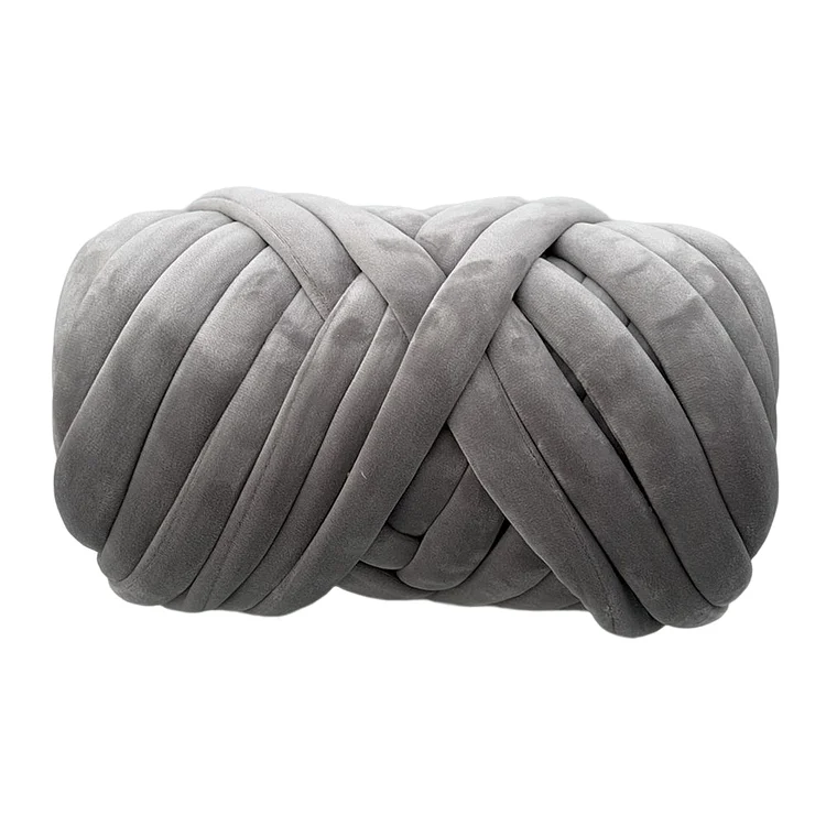 Chunky Yarn DIY Slipper Bag Spinning Yarn Thread Anti-pilling (Dark Grey) gbfke