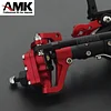 AMK SCX10 Aluminum Alloy Front Rear Portal Axles Complete for 1/10 RC Crawler Cars Axial SCX10 I II RGT 86100 Upgrades (Black)