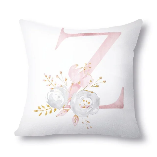 Linen Pillow Case - 26 Letters