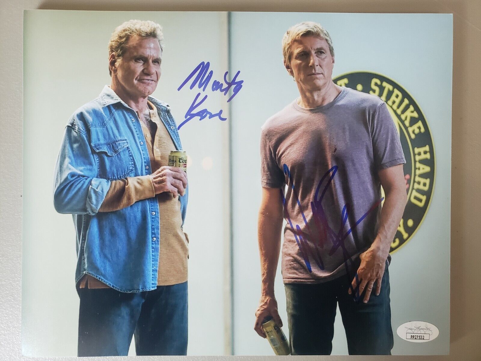 8X10 Autographed by Martin Kove & William Zabka in Cobra Kai. JSA