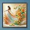 Diamond Painting-DIY Crystal Rhinestone Sunflower Dancing Girl(Box Packaging)