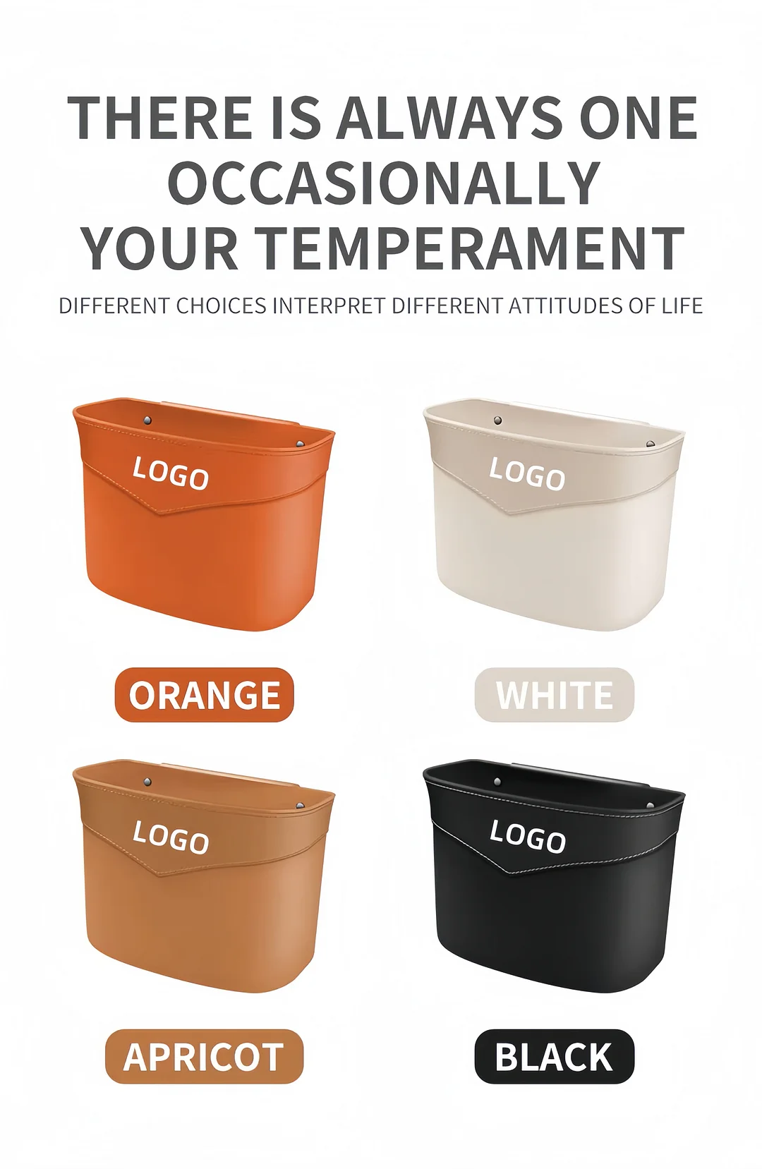 Multifunctional hanging storage box in car