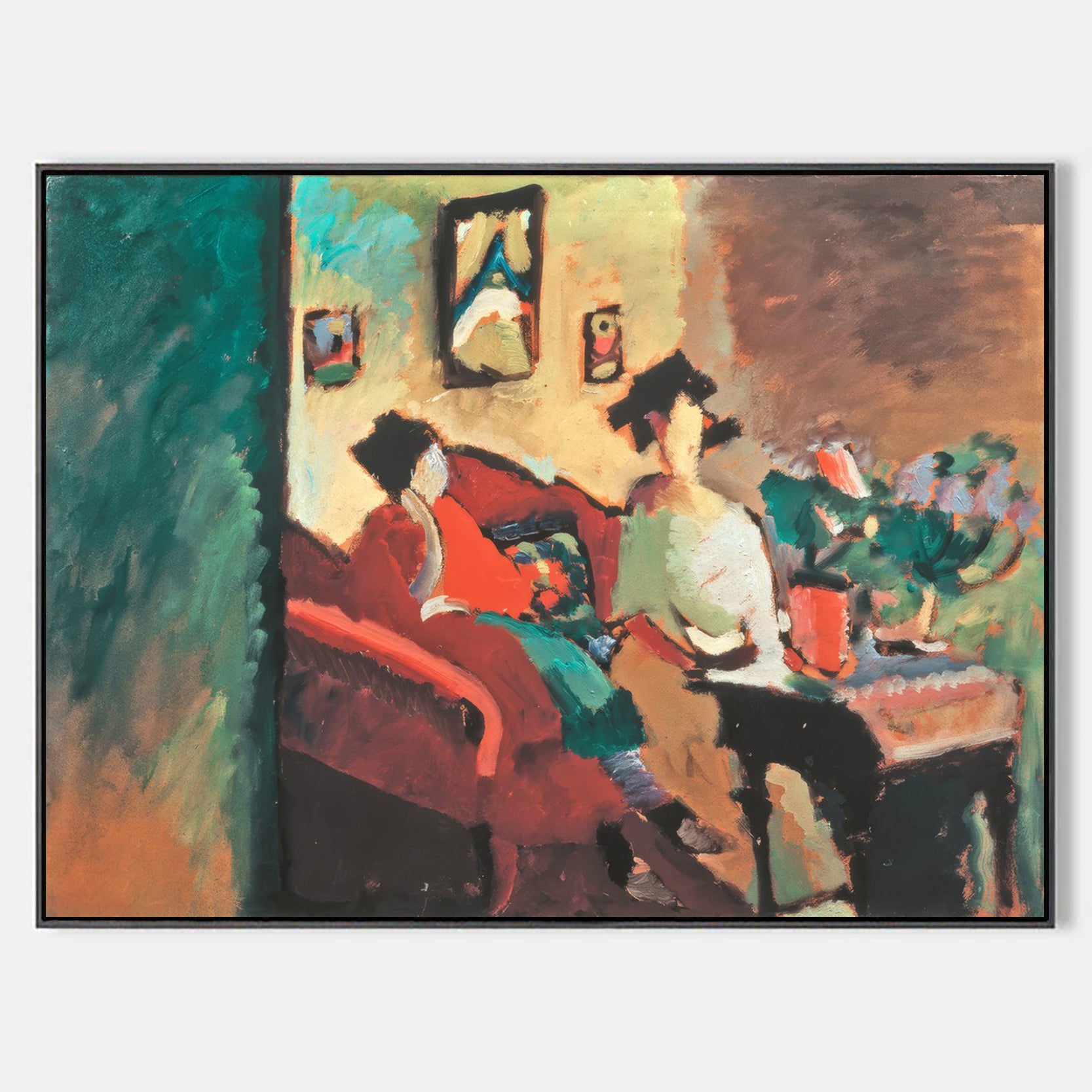 Arabelart &ldquo;Conversation in Color&rdquo; &ndash; Modernist Figurative Art for Cozy Spaces
