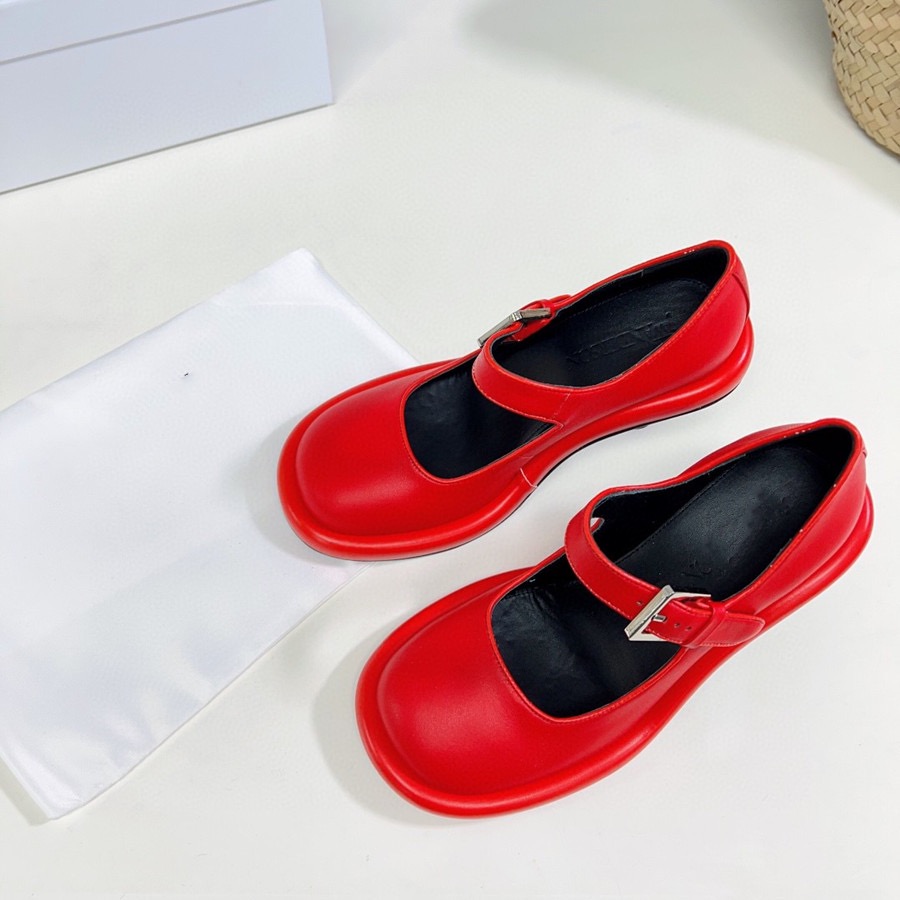 GOOSHOE Women's Mary Jane Single Shoes Women's Slim Fit High Heels Round Toe Color Sandals Red Shoes