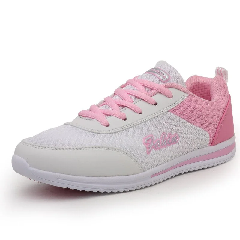 Women Casual Shoes Fashion Breathable Walking Mesh Flat Shoes Woman White Sneakers Women 2020 Tenis Feminino Gym Shoes Sport