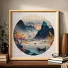 Misty Mountain Bead Embroidery Kit Pre-Printed Bead Cross stitch tapestrymarket