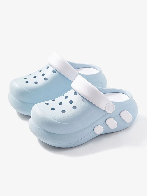 Hollow Round-Toe Sandals Platform Shoes