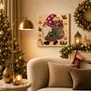 (20x20cm)Delivery Gnome DIY Pearl Painting Art With Inner Wooden Framed Kit