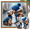 (Stamped/Counted) Boy And Puppy-11CT Cross Stitch 40*40cm