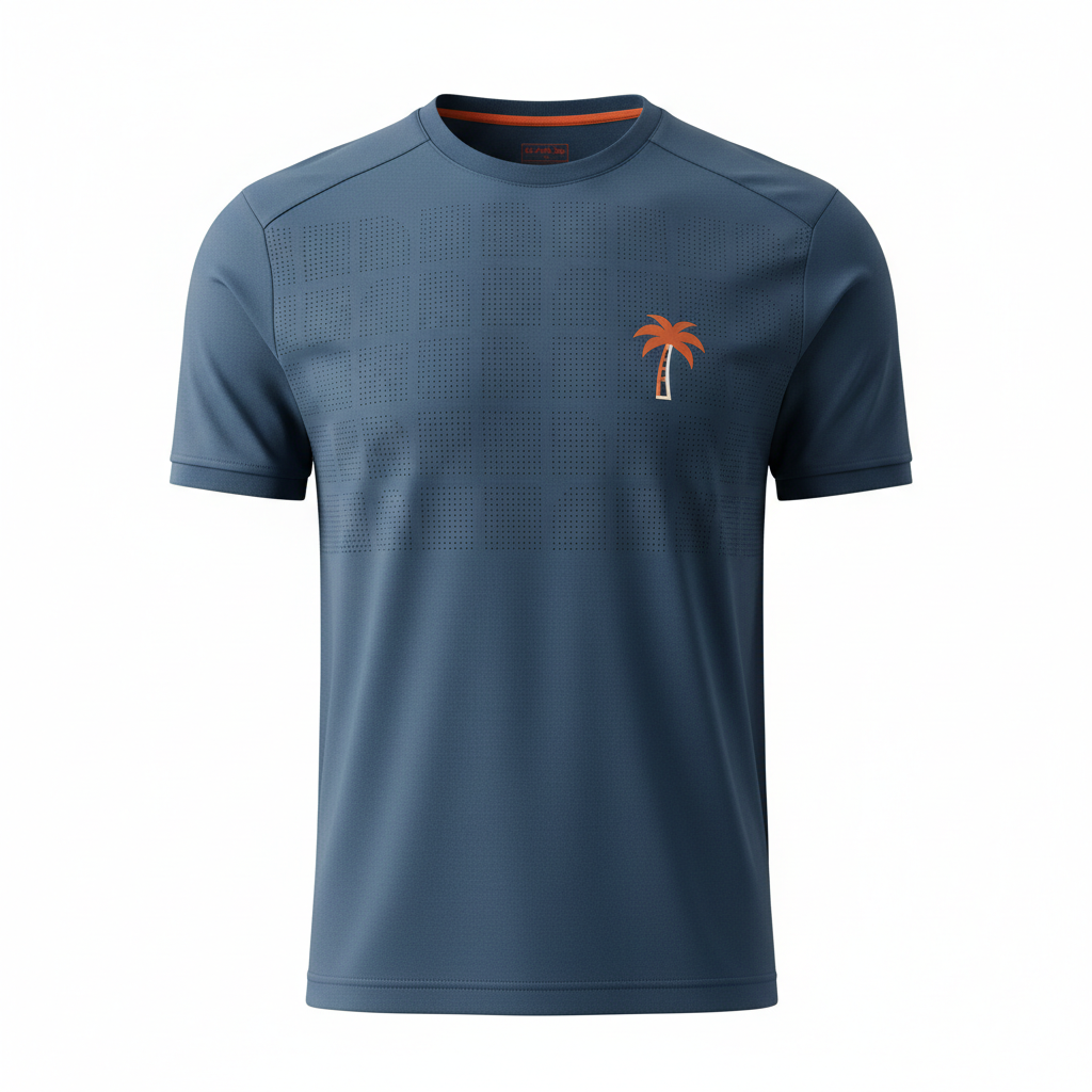 thesupersurf Athletic Performance T-Shirt with Palm Tree Logo 