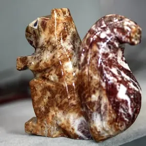 pornhint Pornhint Hand Carved Squirrel Spirit Animal Totem Soapstone Fetish Figurine 7331s