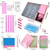 2-in-1 Diamond Art Storage Containers & Line-Up Tray Gift Set, 45 tray boxes+tool set,Upgrade Convex Point Bottom Design for Efficient Crafting DIY Diamond Art Accessories