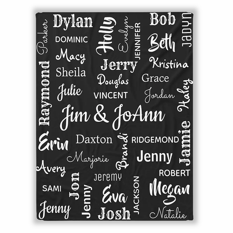 BlanketCute-Personalized Family Blanket with Your Family's Names | 05