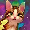 Diamond Painting -DIY Round Drill Cat