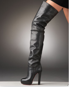Custom Made Black Thigh High Heel Boots |FSJ Shoes