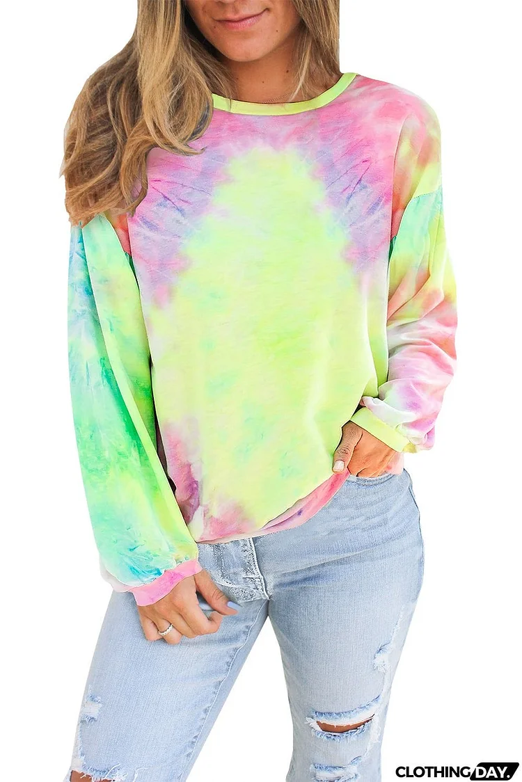 Tie-dye Knit Sweatshirt