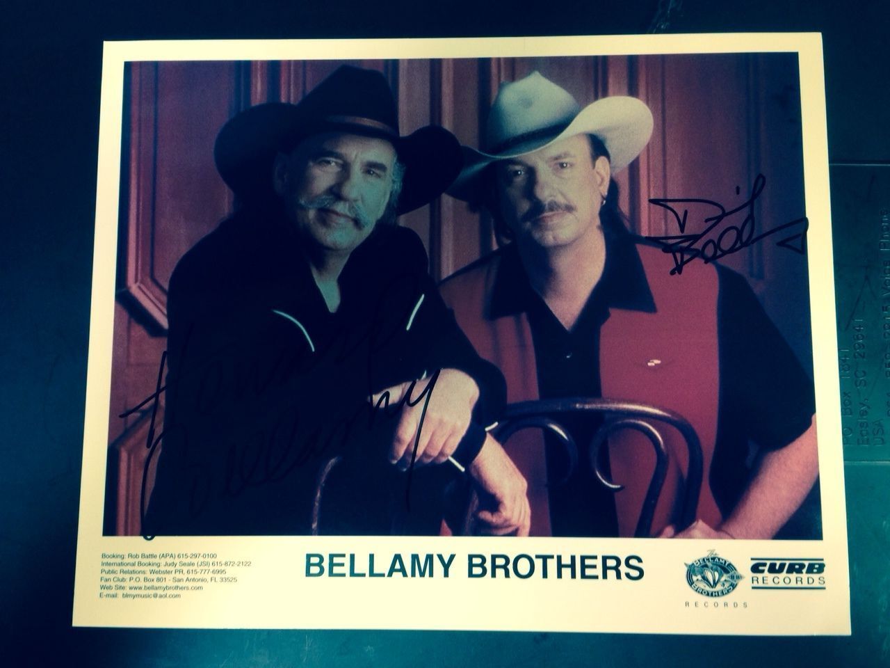 The Bellamy Brothers genuine autograph 8x10 Photo Poster painting signed with lifetime COA