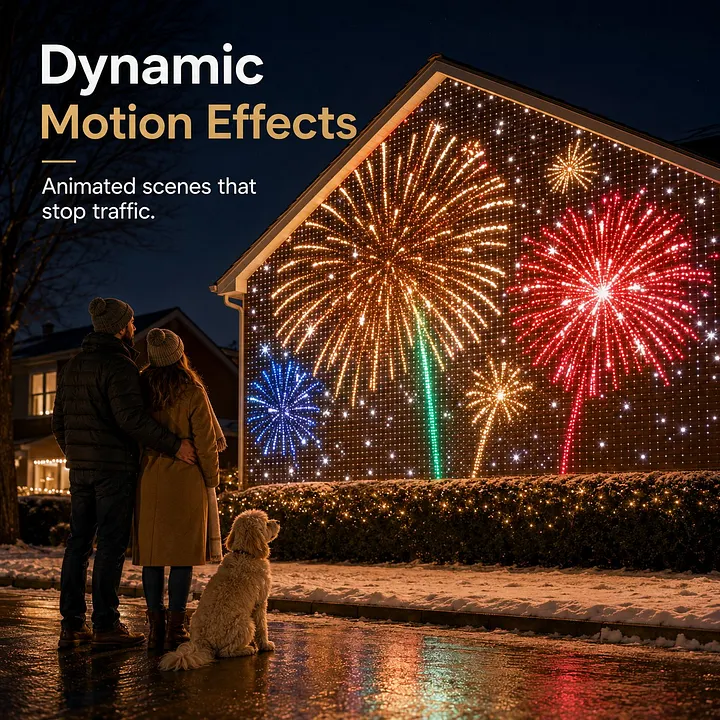 Dynamic curtain lighting effects