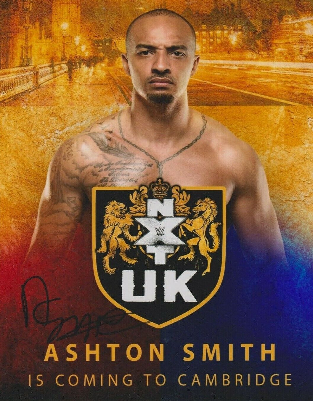 Ashton Smith (WWE NXT UK) **HAND SIGNED** 10x8 Photo Poster painting ~ AUTOGRAPHED