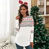 Women's Christmas Print Casual Long-sleeved T-shirt