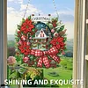 Christmas House DIY 2D Flat Acrylic Double Sided Diamond Painting Hanging Pendant