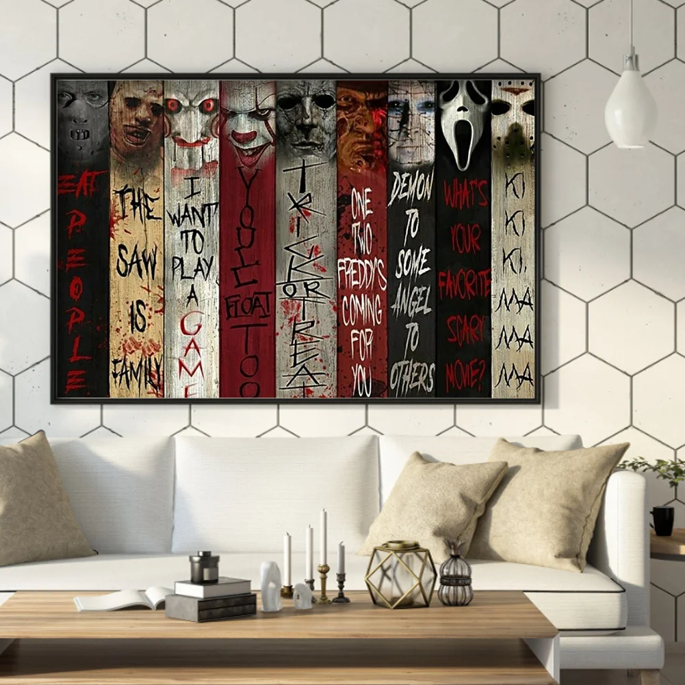 Diamond Painting - Full Round Drill - Horror Skull(50*40cm)