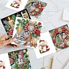 6PCS DIY Diamond Art Greeting Cards Xmas Atmosphere Congratulations Cards & Gift
